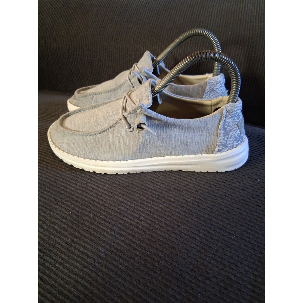 Hey Dude Wendy Stretch Fleece Shoes Women's Size 6 Glacier Gray Slide On
